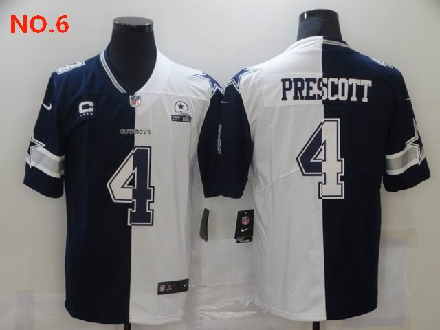 Men's Dallas Cowboys #4 Dak Prescott Jerseys NO.6;